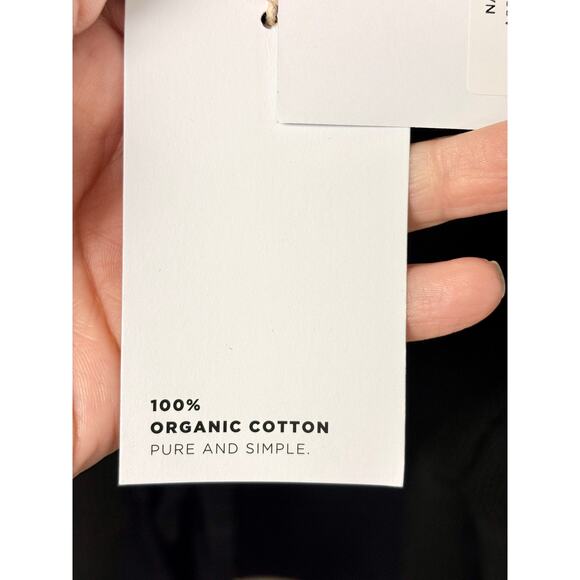 NWT ALIGNE Nadia Organic Cotton Long Sleeve Tie Knit Cardigan Black Women's M - Picture 6 of 6